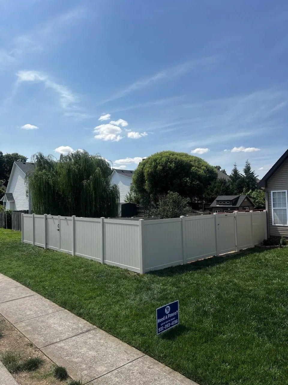 Vinyl Fencing Project in Clarksville, TN